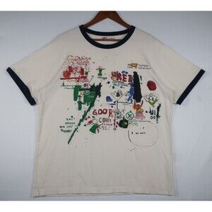 Uniqlo Jean Michel Basquiat T Tee S UT Graphic Ringer Cotton Art Shirt Men's XL